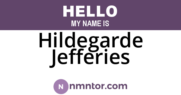 Hildegarde Jefferies