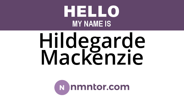 Hildegarde Mackenzie