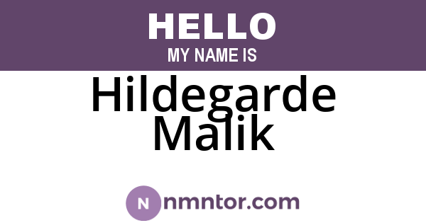 Hildegarde Malik