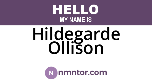 Hildegarde Ollison