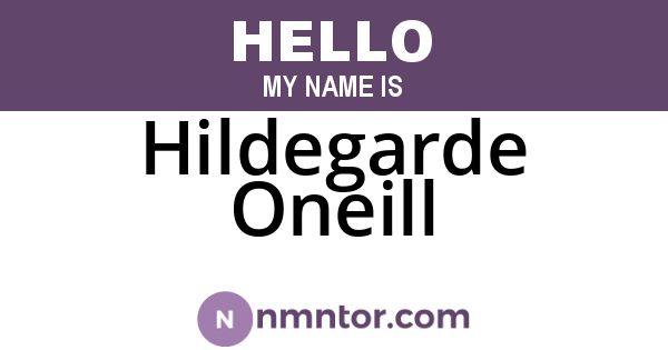 Hildegarde Oneill
