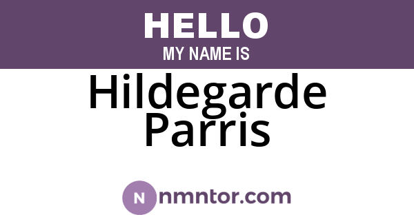 Hildegarde Parris