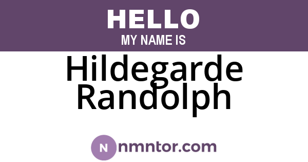 Hildegarde Randolph