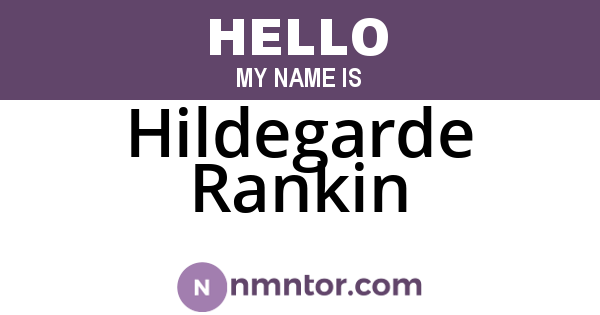 Hildegarde Rankin