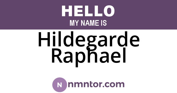 Hildegarde Raphael