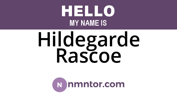 Hildegarde Rascoe