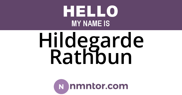 Hildegarde Rathbun