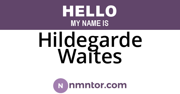 Hildegarde Waites