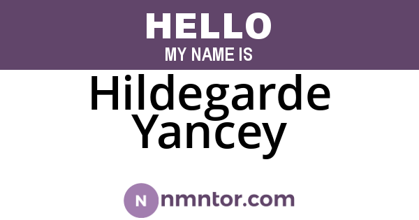 Hildegarde Yancey