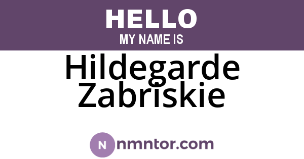 Hildegarde Zabriskie