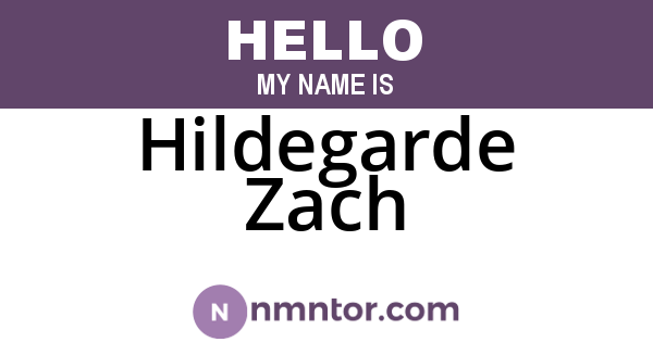 Hildegarde Zach