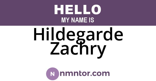 Hildegarde Zachry
