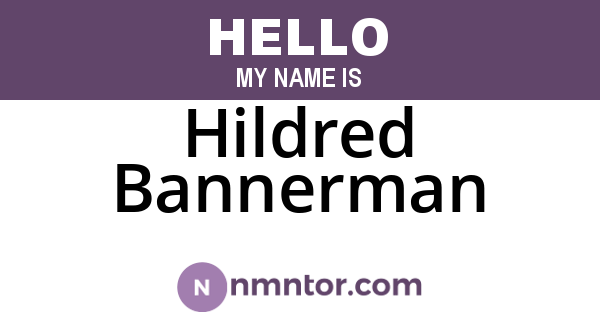 Hildred Bannerman