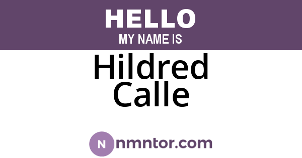 Hildred Calle