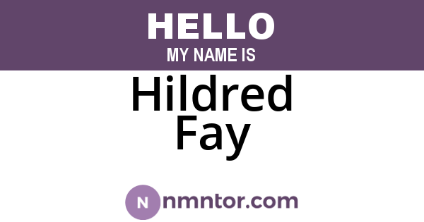 Hildred Fay