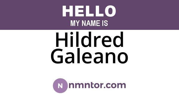 Hildred Galeano