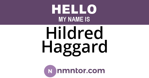 Hildred Haggard
