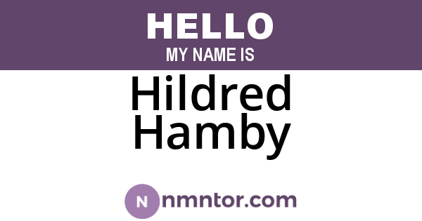 Hildred Hamby