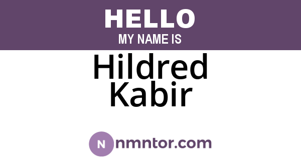 Hildred Kabir
