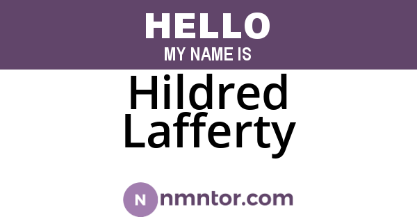 Hildred Lafferty