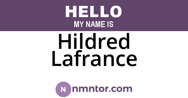 Hildred Lafrance