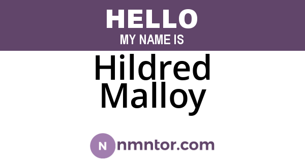 Hildred Malloy