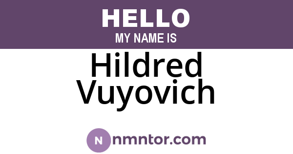 Hildred Vuyovich