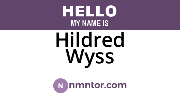 Hildred Wyss