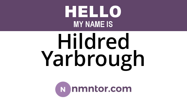 Hildred Yarbrough