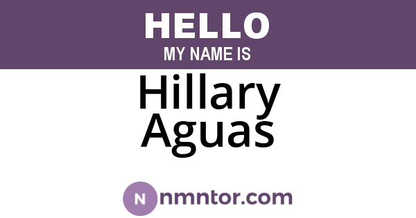 Hillary Aguas