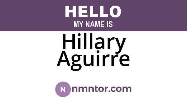 Hillary Aguirre