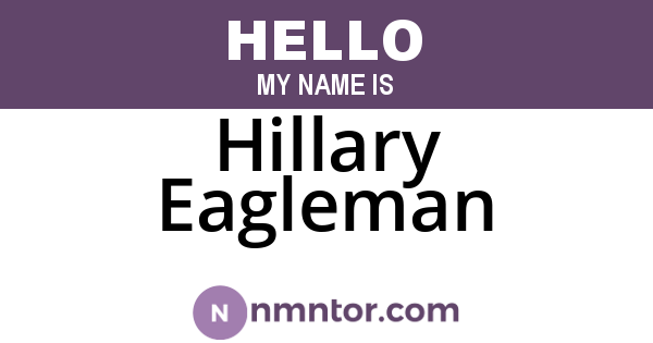 Hillary Eagleman