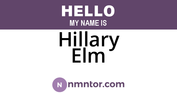 Hillary Elm