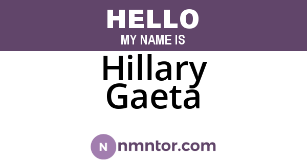 Hillary Gaeta