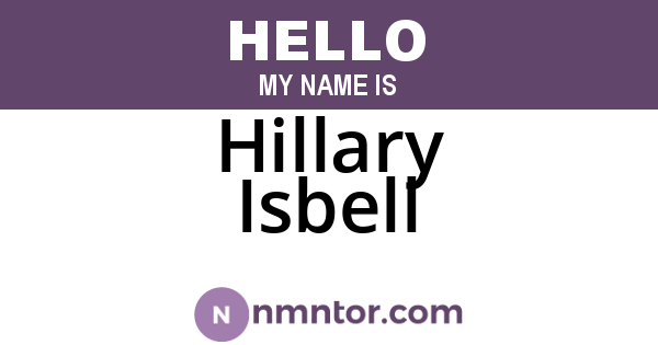 Hillary Isbell
