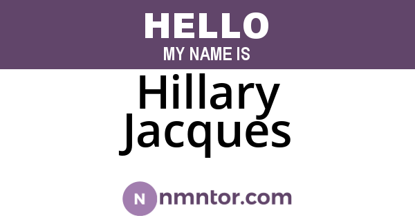 Hillary Jacques