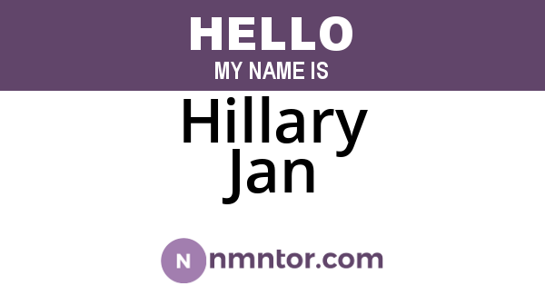 Hillary Jan