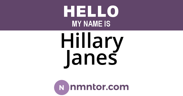 Hillary Janes