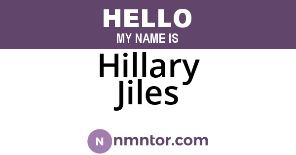 Hillary Jiles