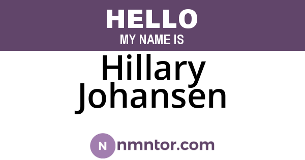Hillary Johansen