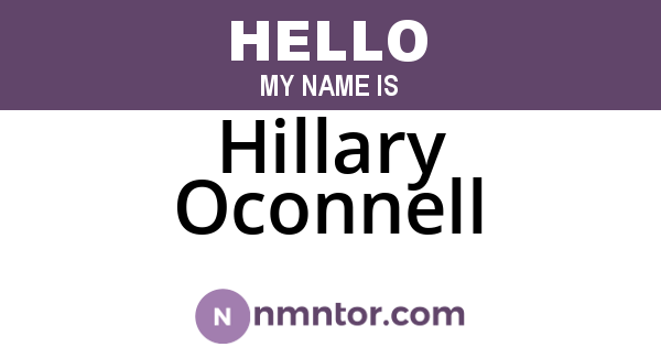 Hillary Oconnell