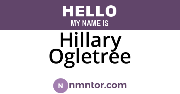 Hillary Ogletree