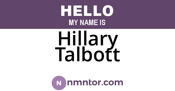 Hillary Talbott