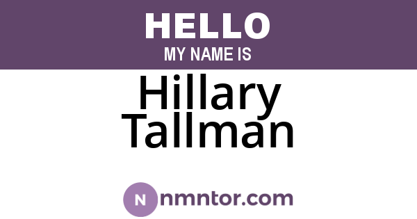 Hillary Tallman