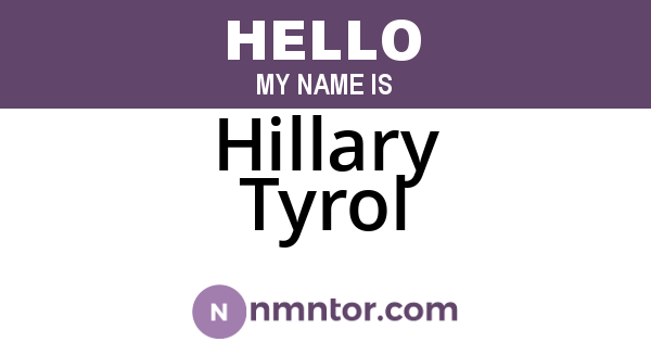 Hillary Tyrol