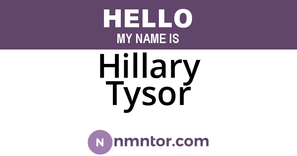 Hillary Tysor