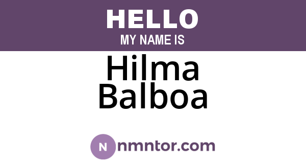 Hilma Balboa