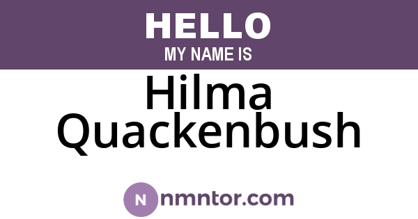 Hilma Quackenbush