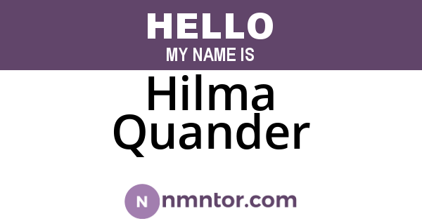 Hilma Quander