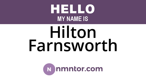Hilton Farnsworth